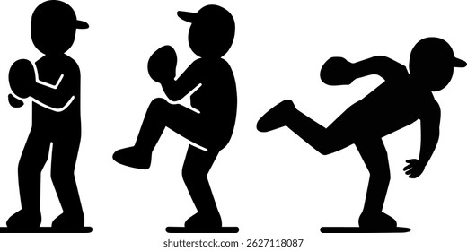 Baseball pitcher's pitching form motion