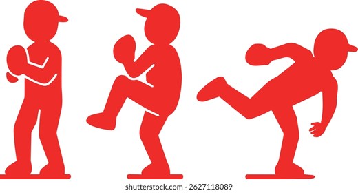 Baseball pitcher's pitching form motion