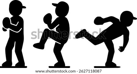 Baseball pitcher's pitching form motion