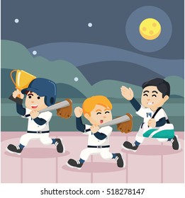 baseball player after winning match