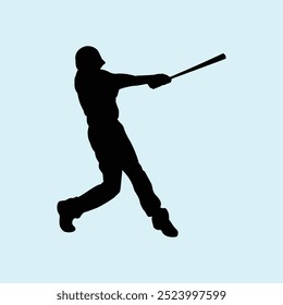 Baseball Player Athlete Silhouette Vector