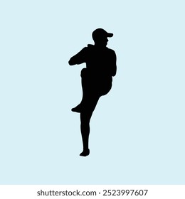 Baseball Player Athlete Silhouette Vector