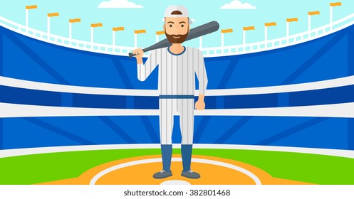 Baseball player with bat.