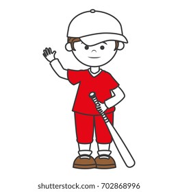 baseball player with bat avatar character