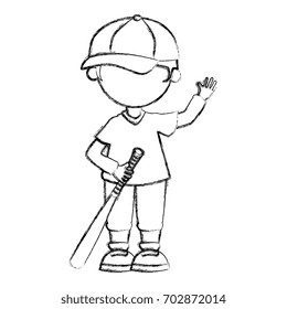 baseball player with bat avatar character