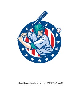 Baseball player, bat, ball. Creative logo for the team