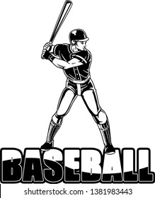A Baseball Player At Bat in A Batting Stance Getting Ready To Hit Ball
