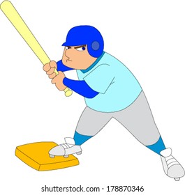 Baseball player up at bat looking determined