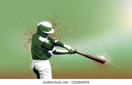 Baseball Player Batter Red Uniform On Stock Vector (Royalty Free ...