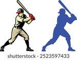 Baseball player. Baseball cap. Baseball sport theme. vector file