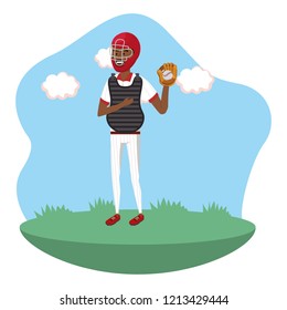 baseball player cartoon