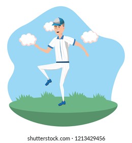 baseball player cartoon