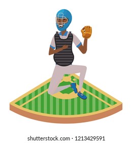 baseball player cartoon