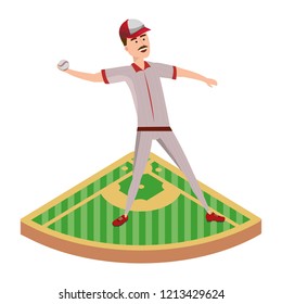 baseball player cartoon