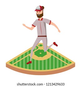 baseball player cartoon
