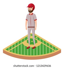 baseball player cartoon