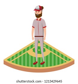 baseball player cartoon