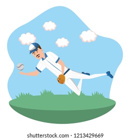 baseball player cartoon