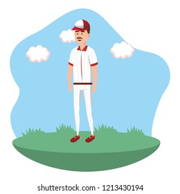 baseball player cartoon