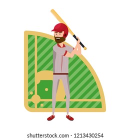 baseball player cartoon
