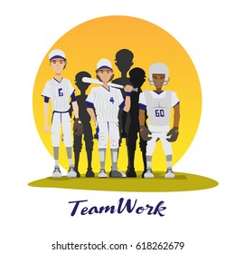 Baseball player characters.