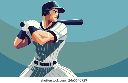 Anuncio de arte de diseño de jugador de béisbol