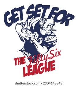 El jugador de béisbol se prepara para la ilustración de la liga T-Shirt Imprimir gráfico vectorial gráfico