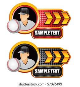 baseball player gold arrow nameplates
