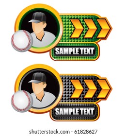 baseball player gold arrow nameplates