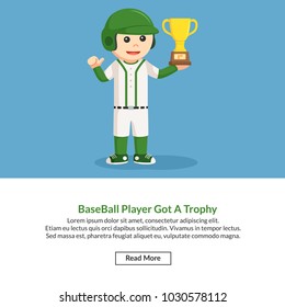 BaseBall Player Got A Trophy Job Information