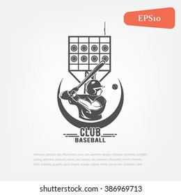 baseball player icon, game icon, black, silhouette.