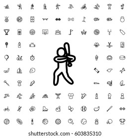 Baseball player icon illustration isolated vector sign symbol. sports icons vector set.