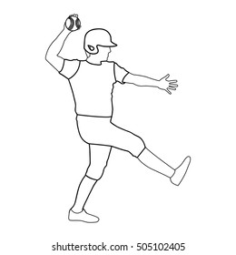 baseball player icon image 