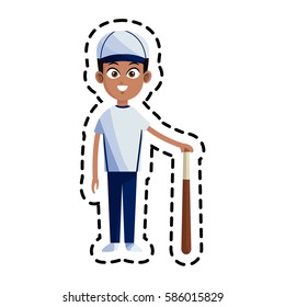 baseball player icon image 