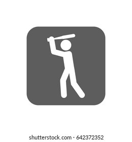 Baseball player Icon in trendy flat style isolated on white background. Award symbol for your web site design, logo, app, UI. Vector illustration, EPS10.
