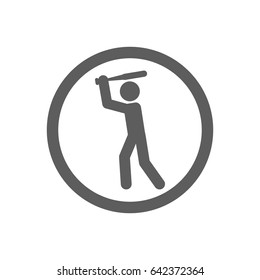 Baseball player Icon in trendy flat style isolated on white background. Award symbol for your web site design, logo, app, UI. Vector illustration, EPS10.