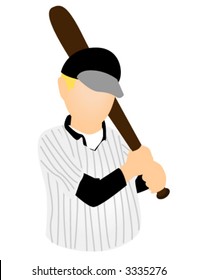 Baseball Player Icon - Vector