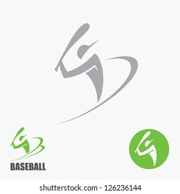 Baseball Player Icon - Vector Illustration