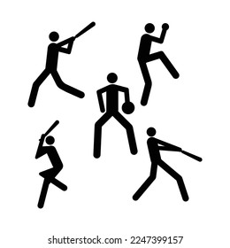 baseball player icon vektor illustration design