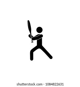 baseball player illustration. Element of sport for mobile concept and web apps. Detailed baseball player illustration can be used for web and mobile. Premium icon on white background