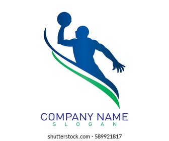 Baseball player logo