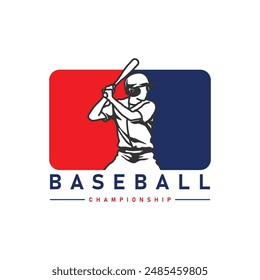 Baseball player logo design. Vector Design Template Elements for Sports club