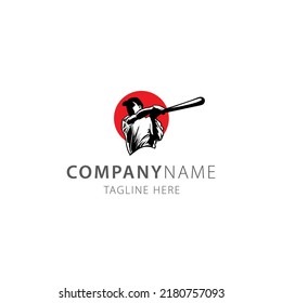 baseball player logo vector illustration