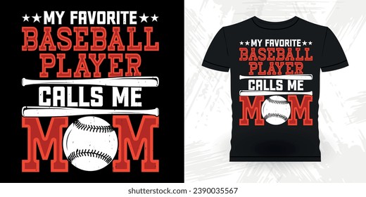 Baseball Player Lover Funny Grandma Vintage Mother's Day T-shirt Design