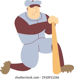 Baseball Player Man Baseball Bat On Stock Vector (Royalty Free ...