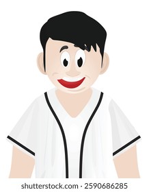 Baseball player on field. vector