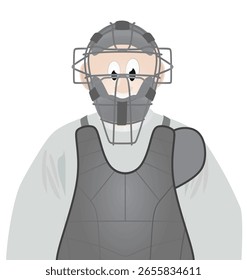 Jogador de beisebol em campo. vetor	
