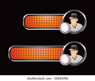 baseball player orange checkered tabs