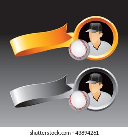 orangefarbene und graue Bänder für Baseballspieler