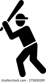 Baseball Player Pictogram